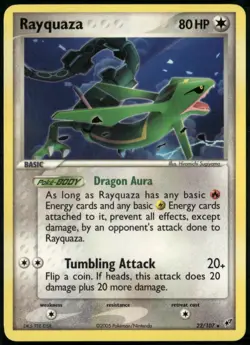 Rayquaza 22/107 Rare Deoxys NM Pokemon Card - Image 1