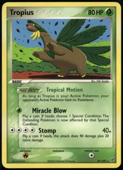 Tropius 27/107 Rare Deoxys NM Pokemon Card - Image 1