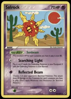 Solrock 47/107 Uncommon Deoxys NM Pokemon Card - Image 1