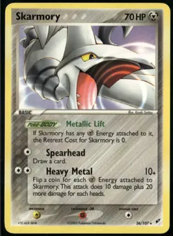 Skarmory 26/107 Rare Deoxys NM Pokemon Card - Image 1