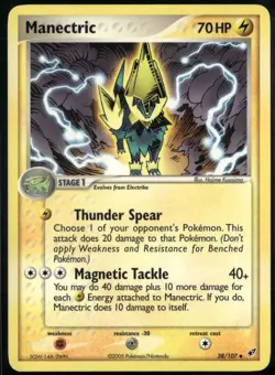 Manectric 38/107 Uncommon Deoxys NM Pokemon Card - Image 1