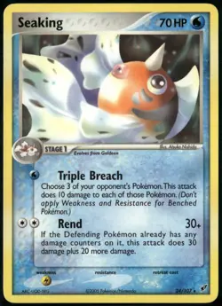 Seaking 24/107 Rare Deoxys NM Pokemon Card - Image 1