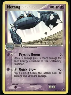 Metang 40/107 Uncommon Deoxys NM Pokemon Card - Image 1