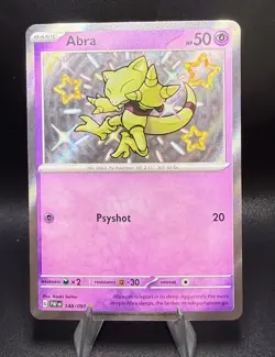 Abra 148/091 Holo Shiny Rare Paldean Fates Pokemon Cards - Image 1