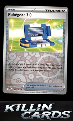Reverse Holofoil Pokegear 3.0 084/086 Pokemon Uncommon SV: Black Bolt Card NM - Image 1