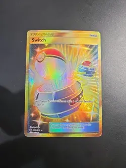 Pokemon Card Full Art Switch 160/149 Sun and Moon Base Secret Rare - Image 1