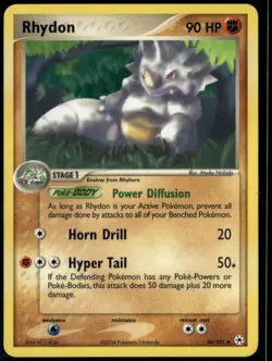 Rhydon 46/101 Uncommon Hidden Legends LP Pokemon Card - Image 1