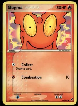 Slugma 74/107 Common Deoxys NM Pokemon Card - Image 1