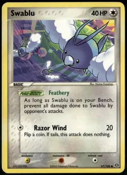 Swablu 67/106 Common Emerald LP Pokemon Card - Image 1