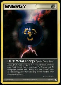Dark Metal Energy 97/110 Uncommon Holon Phantoms LP Pokemon Card - Image 1