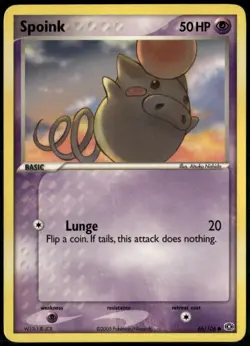 Spoink 66/106 Common Emerald LP Pokemon Card - Image 1