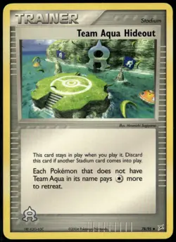Team Aqua Hideout 78/95 Uncommon Team Magma vs Team Aqua LP Pokemon Card - Image 1