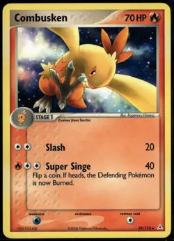 Combusken 39/110 Uncommon Holon Phantoms LP Pokemon Card - Image 1