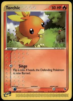 Torchic 74/109 Common Ruby & Sapphire LP Pokemon Card - Image 1