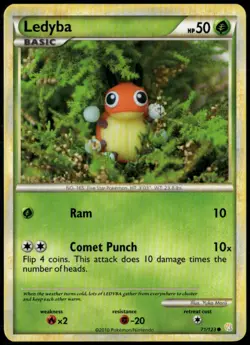 Ledyba 71/123 Common HeartGold & SoulSilver LP Pokemon Card - Image 1