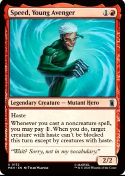 X 1 Speed, Young Avenger NM-M 152 Marvel Super Heroes MTG Magic The Gathering - Image 1