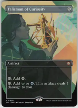 MTG Talisman of Curiosity Borderless Foil NM Secrets Strixhaven Magic 430 - Image 1