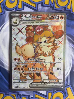 Arcanine ex 224/198 Tera Full Art - Scarlet & Violet - Pokemon Card NM - Image 1