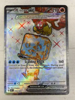Eiscue ex 210/197 Obsidian Flames Full Art Tera Ultra Rare Holo Pokemon Card NM - Image 1