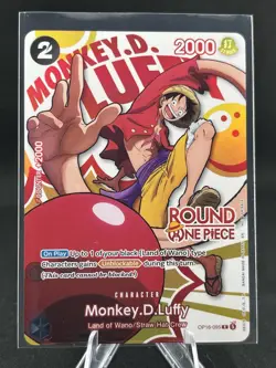 Monkey.D.Luffy OP16-095 (ENGLISH) - One Piece x Round 1 Promo Card - Image 1