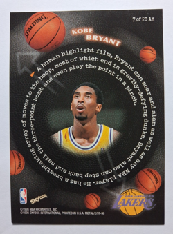 1997-98 Metal Universe Championship - All-Millenium Team - Kobe Bryant #7AM - Image 4