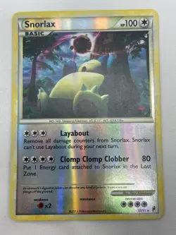 Reverse Holo Snorlax 33/95 Call of Legends Pokemon 2011 Kent Kanetsuna LP - Image 3