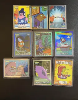 Topps Chrome SpongeBob SquarePants 60-Card Lot w/ Refractors & /# Inserts - Image 1