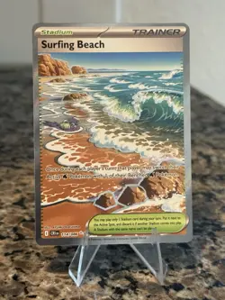 Pokemon TCG Surfing Beach 114/086 Full Art Ultra Rare Chaos Rising NM English - Image 3