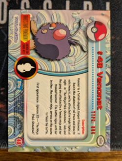 Pokemon Topps - #48 Venonat Foil Blue Label HP/DMG - Image 2