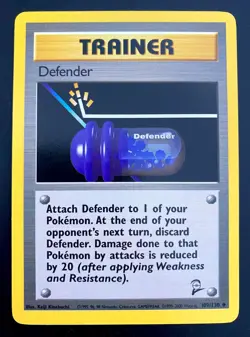 Defender 109/130 Base Set 2 Uncommon Trainer - WOTC Pokemon Card - Near Mint - Image 2
