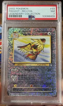 Pokemon TCG 2002 Pidgeot Reverse Holo Rare Legendary Collection PS7 NM - Image 1