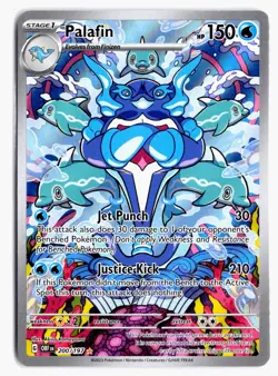 Palafin 200/197 Illustration Rare Obsidian Flames Pokemon Holo NM - Image 1