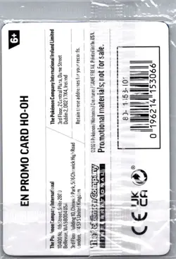 Sealed - Ho-Oh EB Games Promo 010/086 ME04: Chaos Rising - Pokemon Card - Image 2