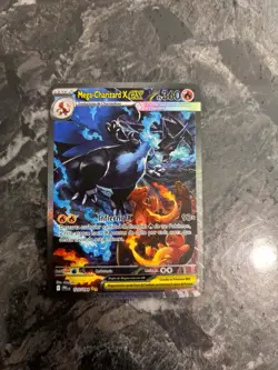 SPANISH❗Pokemon TCG Mega Charizard X EX 125/094 Flashfire Full Art Holo 360 HP - Image 2