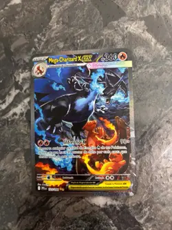 SPANISH❗Pokemon TCG Mega Charizard X EX 125/094 Flashfire Full Art Holo 360 HP - Image 3