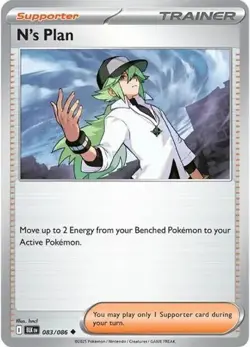 N's Plan (#083/086) - Reverse Holofoil SV - Black Bolt NM Pokemon - Image 1