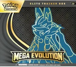 Mega Evolution Elite Trainer Box ETB Lucario Pokemon TCG Factory Sealed - Image 1