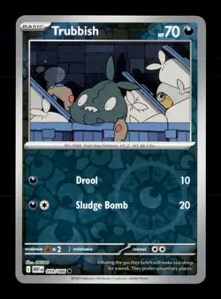 Trubbish 059/086 Common White Flare Pokemon Reverse Holo Near Mint - Image 1