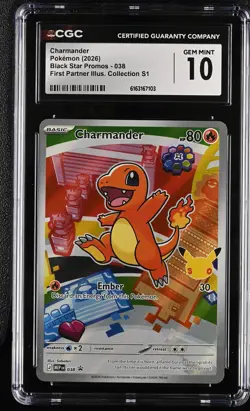 Pokemon Charmander Black Star Promo 038 First Partner Illus. Coll. S1 CGC 10 - Image 1
