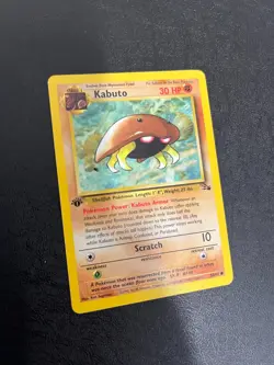 Pokemon Kabuto 50/62 1st Edition Fossil Set LP Vintage WOTC 1999 Pokemon Card - Image 2