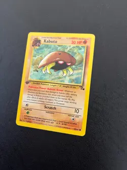 Pokemon Kabuto 50/62 1st Edition Fossil Set LP Vintage WOTC 1999 Pokemon Card - Image 3