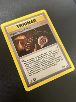 Pokemon 1st Edition Fossil Mysterious Fossil 62/62 LP WOTC Vintage 1999 - Image 2