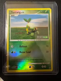 Pokemon Turtwig 77/100 Majestic Dawn Common Reverse Holo English Card - Image 1