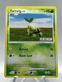Turtwig Promo Majestic Dawn Reverse Holo Pokemon TCG 77/100 Diamond & Pearl - Image 1