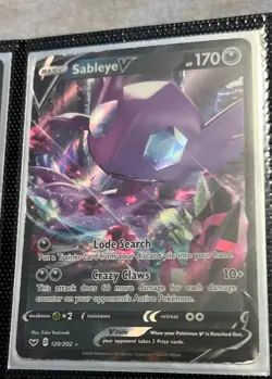 Sableye V 120/202 Sword & Shield Ultra Rare NM Pokemon TCG - Image 1