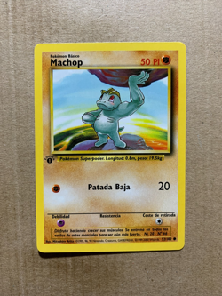 1st Edition SPANISH Machop 52/102 Base Set - Common Pokemon Card - NM/Mint - Image 1