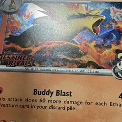 NM+ Ethan's Typhlosion 034/182 Pre Release STAMPED Promo Destined Rivals Pokemon - Image 4