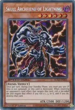 Skull Archfiend of Lightning - SGX3-ENE01 - Secret Rare - 1st Edition NM Yugioh - Image 1