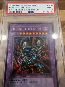 Yu-Gi-Oh! B. Skull Dragon BPT-006 Limited Edition Reverse Foil Error PSA 9 Mint - Image 2