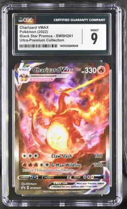 Charizard VMAX SWSH261 CGC 9 Mint Pokemon Card UPC Ultra Premium ENGLISH - Image 1